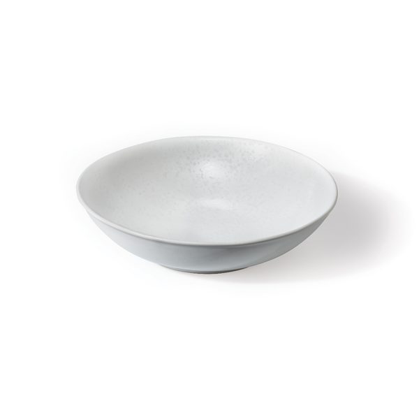 White mat spotted soup plate